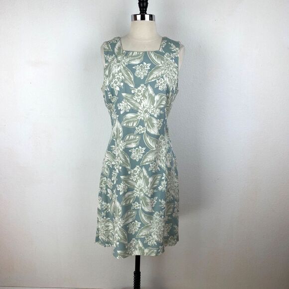 Vintage Womens Van Heusen Dress Size 12 Hawaiian Rayon Sleeveless Knee Length - Picture 1 of 9